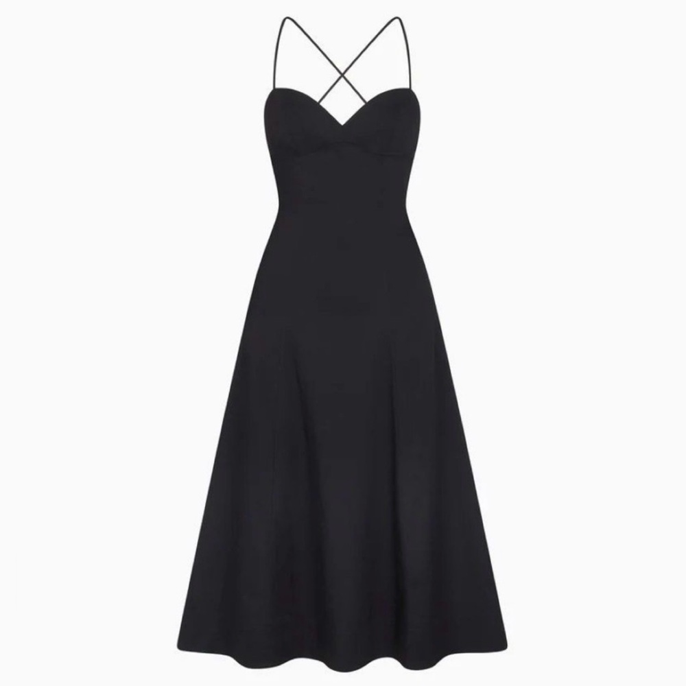 Khy Black Midi Poplin Dress
